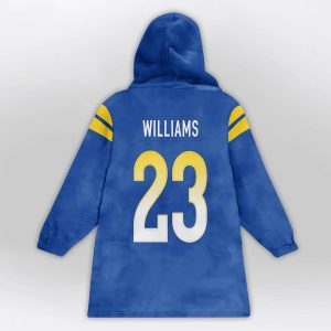 Kyren Williams 23 Rams SB LX Blanket Hoodie2