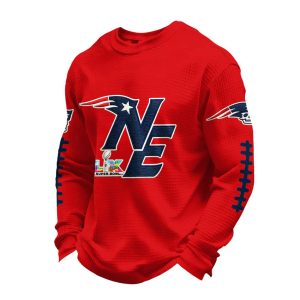 2026 NE Football Bowl Print Waffle Sweatshirt1