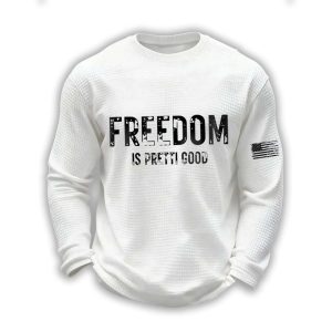 Mens Freedom Is Pretti Good Minneapolis Resist Waffle Shirt