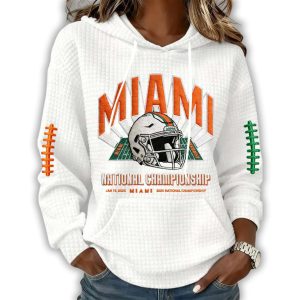 2026 Miami Football National Championship Waffle Hoodie1