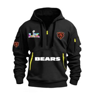 Bears SBowl 2026 Hoodie Half Zipper2