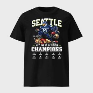 2025 Seahawks NFC West Champions Two Sided Shirt 6