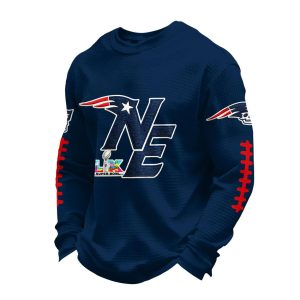 2026 NE Football Bowl Print Waffle Sweatshirt2