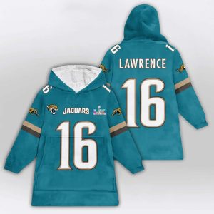 Trevor Lawrence 16 Jaguars SB LX Blanket Hoodie