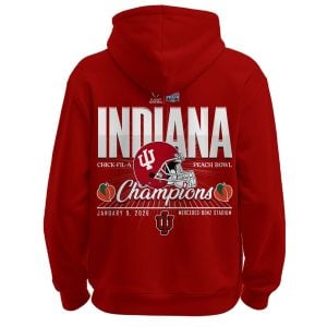 2026 IU Football CFP Peach Bowl Champions Hoodie2