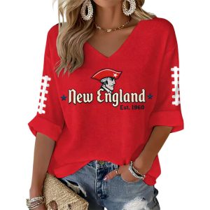 New England Est 1960 Football Print Waffle Long Sleeve T Shirt3