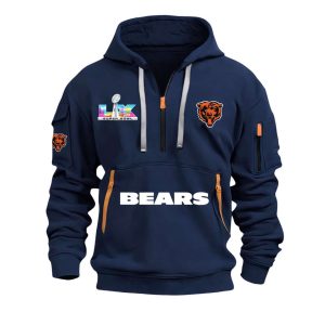 Bears SBowl 2026 Hoodie Half Zipper1
