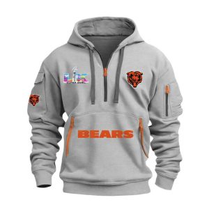Bears SBowl 2026 Hoodie Half Zipper3