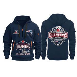 2025 NE Patriots AFC Champions Quarter Zip Hoodie Hoodie 1 2025 NE Patriots AFC Champions Quarter Zip Hoodie Hoodie1