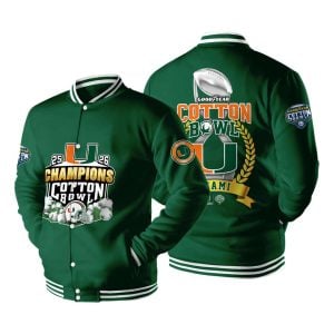 2026 Miami Cotton Bowl Champions Baseball Jacket