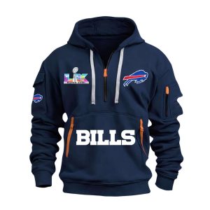 Bills SBowl 2026 Hoodie Half Zipper1