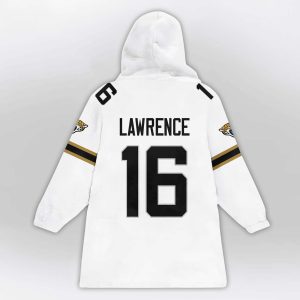 Trevor Lawrence 16 Jacksonville Football SB LX Blanket Hoodie5