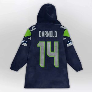 Sam Darnold 14 Seattle Football SB LX Blanket Hoodie2