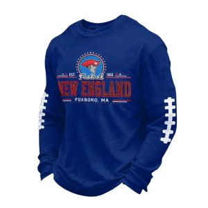 New England Est 1960 Football Waffle Sweatshirt1