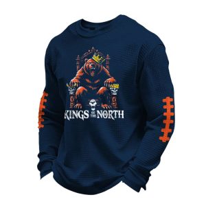 Mens Bears Kings Of The North Print Waffle T Shirt1