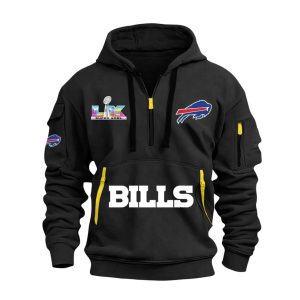 Bills SBowl 2026 Hoodie Half Zipper2