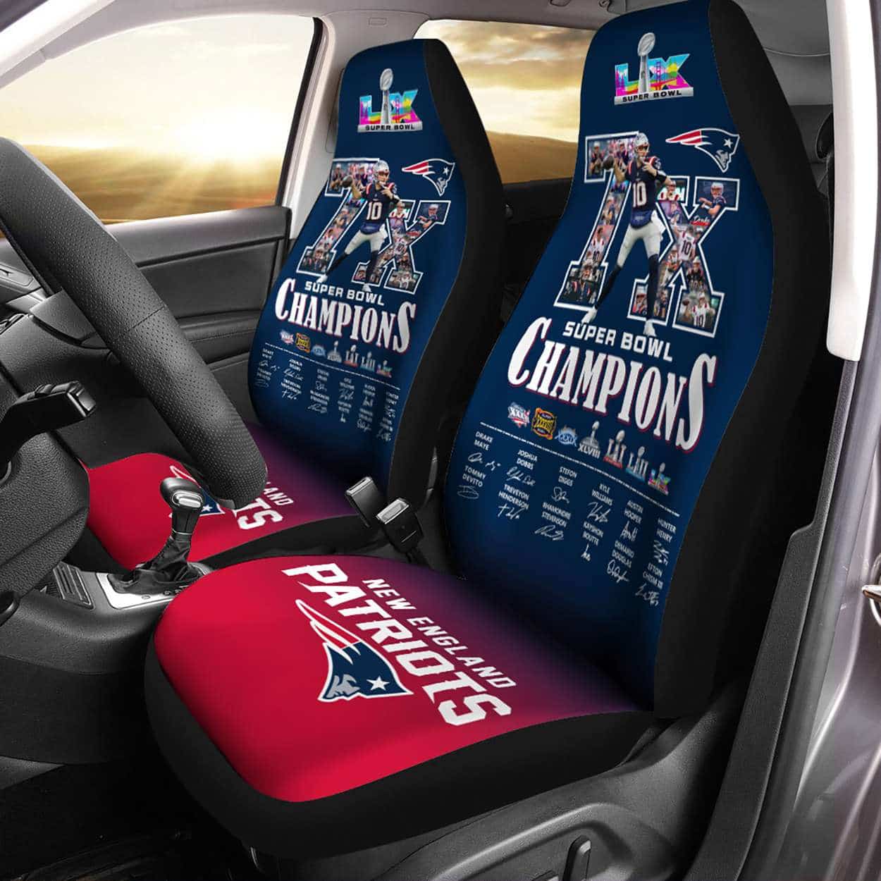 2026 Patriots 7x Super Bowl Champions Car Seat Covers 2026 Patriots 7x Super Bowl Champions Car Seat Covers