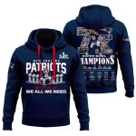 2026 Patriots 7x Super Bowl Champions Signature Hoodie