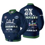 2026 Seahawks 2x Super Bowls Champions Baseball Jacket