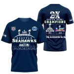 2026 Seahawks 2x Super Bowls Champions Shirt