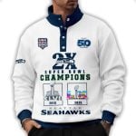 2026 Seahawks 2x Super Bowls Champions Western Style Sweater With Buckles