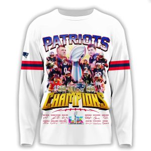 Patriots SuperBowl LX Champions Long Sleeve2