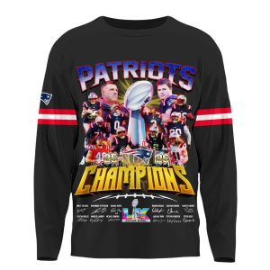 Patriots SuperBowl LX Champions Long Sleeve1