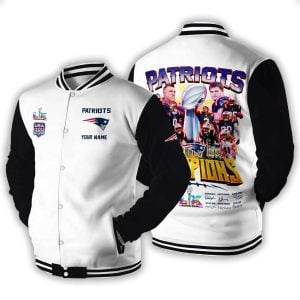 Patriots Super Bowl LX Champions Baseball Jacket1