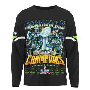 Seahawks SuperBowl LX Champions Long Sleeve1