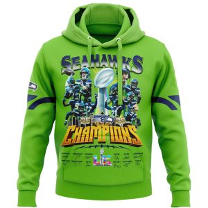 Seahawks Super Bowl 2026 Champions Hoodie3