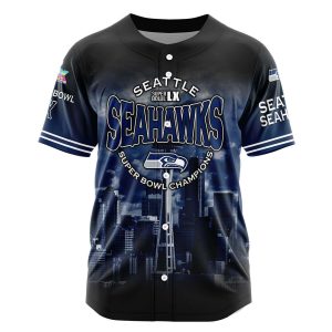 Seahawks Super Bowl LX Champions Style Baseball Jersey1