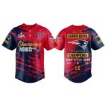 Patriots Champions SuperBowl LX Baseball Jersey