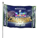 Seahawks Champions SuperBowl LX Flag