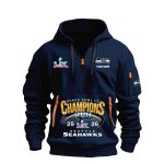 Seahawks Super Bowl 2026 Champions Quarter Zip Hoodie