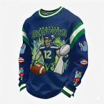Seattle Football SuperBowl LX Champions Waffle Sweatshirt