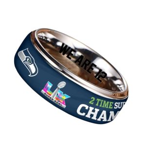 Seahawks 2 Time Super Bowl Champions Tungsten Ring 1 Seahawks 2 Time Super Bowl Champions Tungsten Ring1