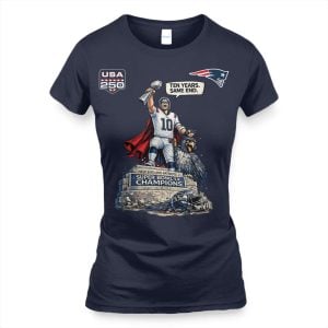 Patriots Drake Maye Ten Years Same End Super Bowl LX Shirt3