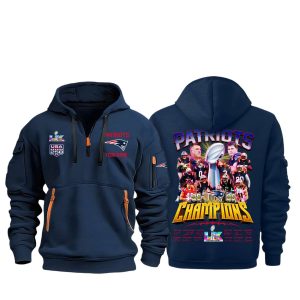 Patriots SuperBowl LX Champions USA 250 Quarter Zip Hoodie1