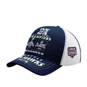 2026 Seahawks 2x Super Bowls Champions All Over Printed Cap4