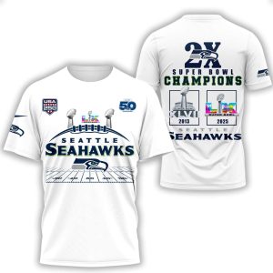 2026 Seahawks 2x Super Bowls Champions Shirt1