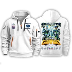 Seahawks Super Bowl LX Champions USA 250 Half Zip Hoodie3