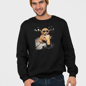 Funny Goldendoodle Drinking Iced Coffee T shirt 4