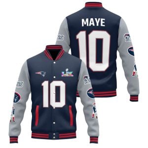 Maye Super Bowl LX Patriots Baseball Jacket