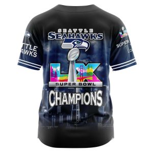 Seahawks Super Bowl LX Champions Style Baseball Jersey2