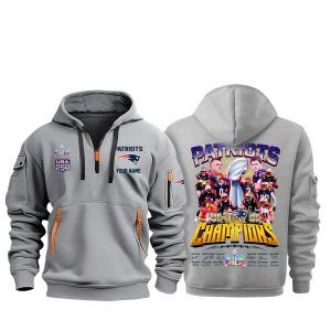 Patriots SuperBowl LX Champions USA 250 Quarter Zip Hoodie2