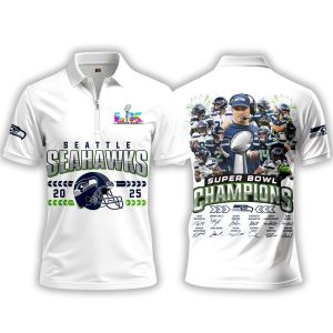 Seahawks SupeBowl LX Champions Polo Shirt1