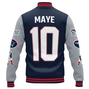 Maye Super Bowl LX Patriots Baseball Jacket2