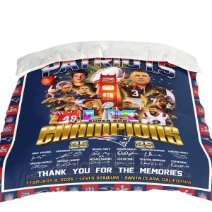 2026 Patriots Super Bowl Champions Bedding Set1