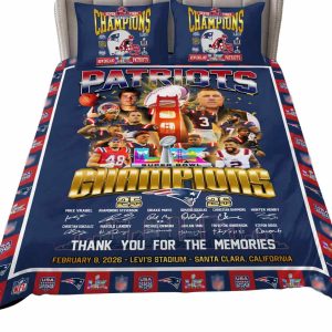 2026 Patriots Super Bowl Champions Bedding Set