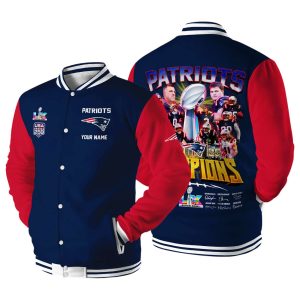 Patriots Super Bowl LX Champions Baseball Jacket